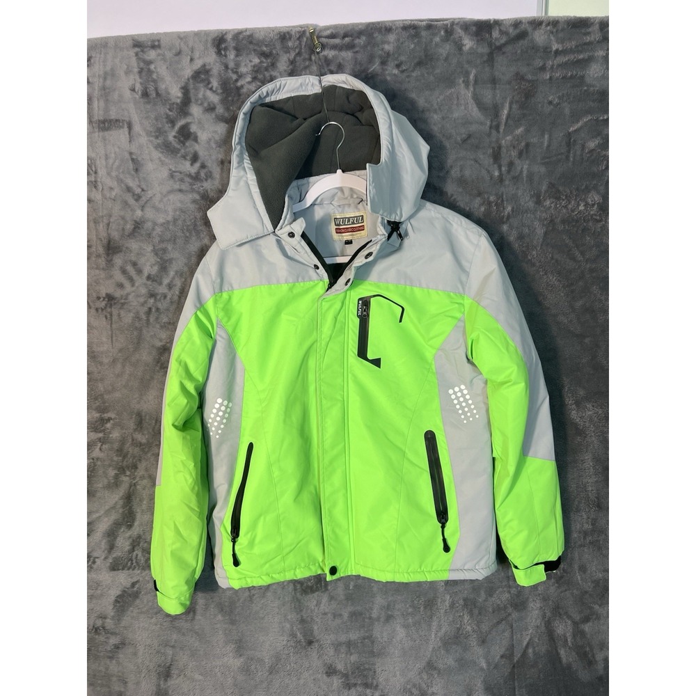 WULFUL Mens Ski Jacket Waterproof Winter Snow Coat Mountain Windbreaker Hooded L